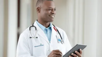A doctor at work