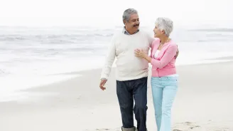 Older couple on the beach