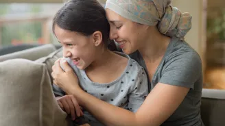 Woman with cancer and her daughter