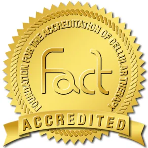 A gold logo of Fact Seal