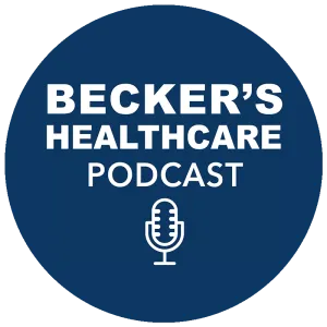 The logo for Becker's Healthcare Podcast