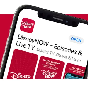 Steps for accessing DisneyNOW app