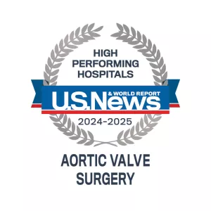 AdventHealth Orlando is recognized by U.S. News & World Report as a nationally rated leader in Aortic Valve Surgery.