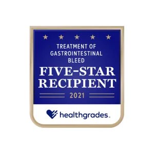 AdventHealth is a five-star recipient of treatment of gastrointestinal bleed