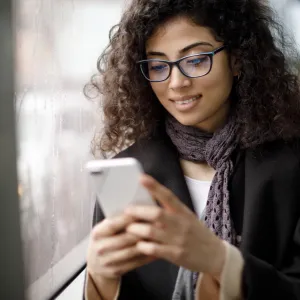 Woman using a smart phone