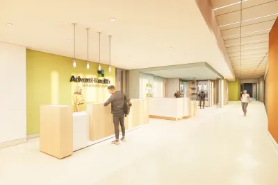 Sebring Wellness Center lobby rendering.