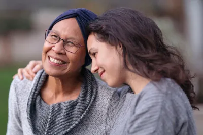 A Daughter Her Senior Mother Who is Battling Cancer