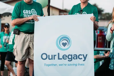 Dr. Metzger and wife at OurLegacy event