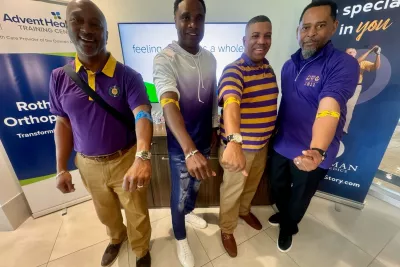 AdventHealth hosted a prostate cancer education event at the AdventHealth Training Center in partnership with Omega Beta Beta, the Eatonville chapter of Omega Psi Phi Fraternity.