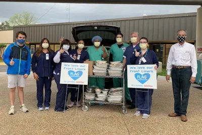 Healthcare workers and donations