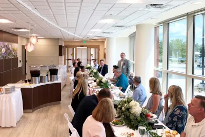 Pete Weber speaks at the Edna Owens Breast Center lunch