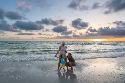 A Family on the Beach in Tampa Bay