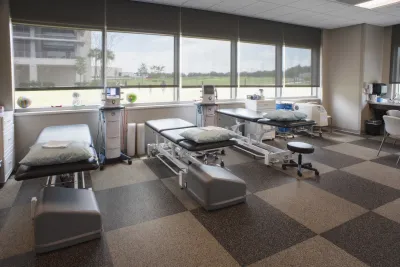Interior of a room with medical equipment