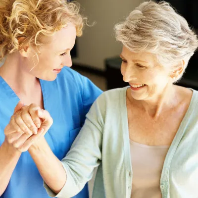 Senior woman with a specialist.
