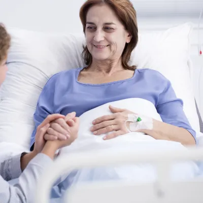 Woman in the emergency room