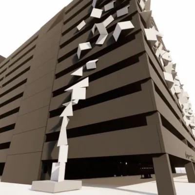 Second rendering of Innovation Tower art project