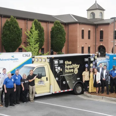 AH Gordon Ambulance Donation to Calhoun High
