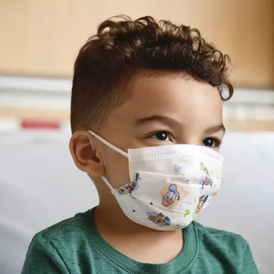 hospital patient with mask on