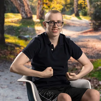 a photo of cancer patient Evan