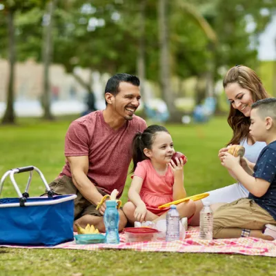 Family Picnic Outside