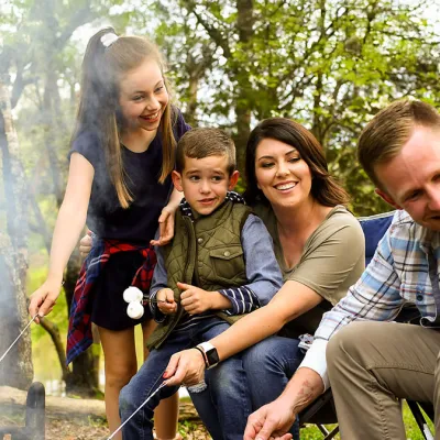 Family Camping with Smores