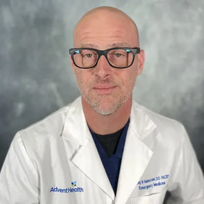  David Hanscom,  DO, medical director of the Emergency Department at AdventHealth Central Texas.