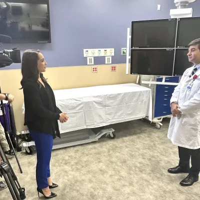 WFTV news anchor Alexa Lorenzo interviews Dr. Kadkhodayan 