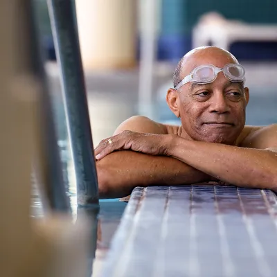 Man in pool