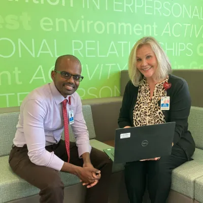 Dr. Joyson Kodiyan and Jenna Van Guilder