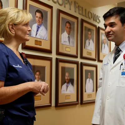 Candy Cane procedure physician and patient