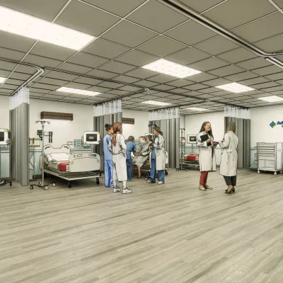 Simulation Lab Rendering at AdventHealth University Tampa