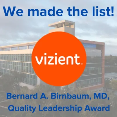 Vizient’s Bernard A. Birnbaum, MD, Quality Leadership Award 