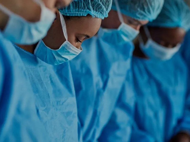 Physicians lined up