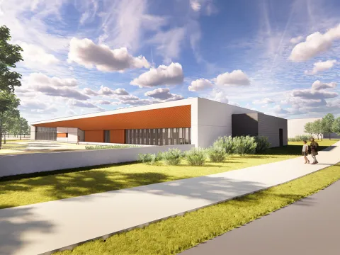 Sebring Wellness Center Front View rendering.