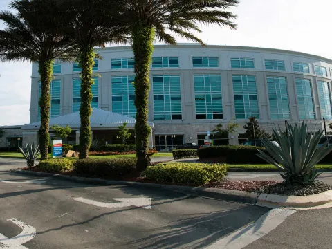 The front entrance of AdventHealth East Florida