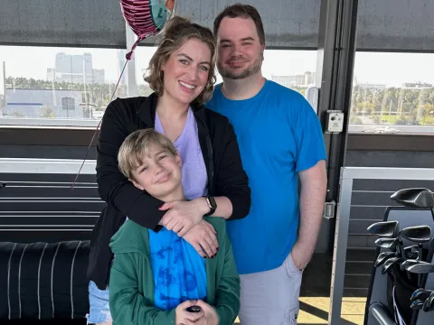 Stephanie Brown After Treatment with Her Family