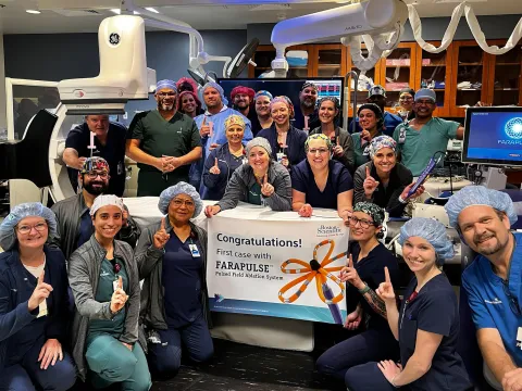 The AdventHealth team led the inaugural Pulse Field Ablation (PFA) procedure in Central Florida on March 14.