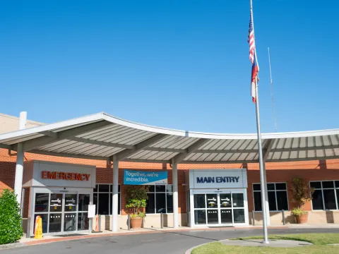 front of AdventHealth Murray hospital in Chatsworth Georgia