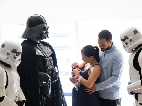 The Dark Side turned a bit brighter for a special occasion at AdventHealth for Women.