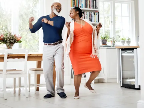 A couple dances together thanks to healthy joints.