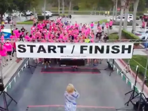 The starting line at the Pink Army 5k.