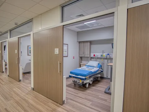 AdventHealth Dade City's pre-op rooms.
