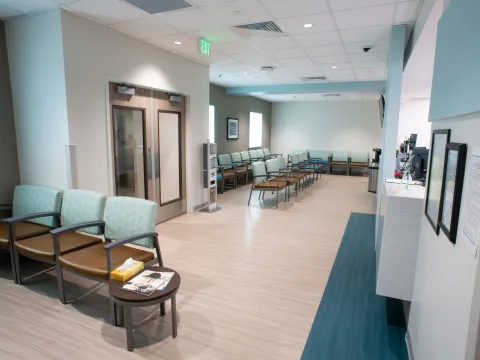Interior view of the AdventHealth Medical Plaza Apopka entrance.
