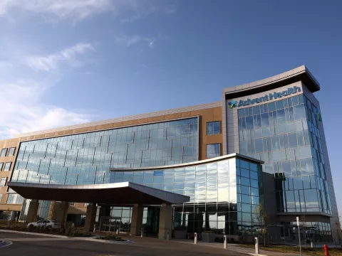 Exterior of AdventHealth South Overland Park hospital