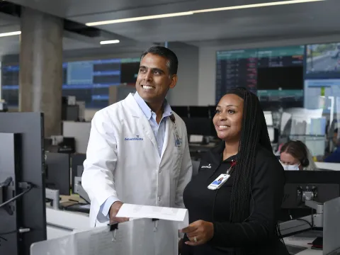 Dr. Sanjay Pattani works with Mission Control to improve care coordination across the hospital system.