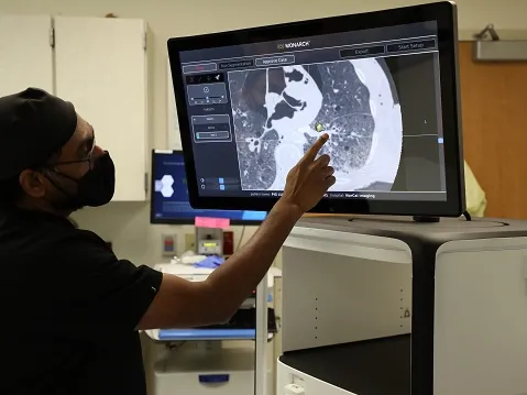 Dr. Raj Karunakara demonstrates MONARCH at AdventHealth Ocala