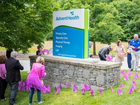 AdventHealth Age-Friendly Services Plants Flag for Elder Abuse Prevention Month