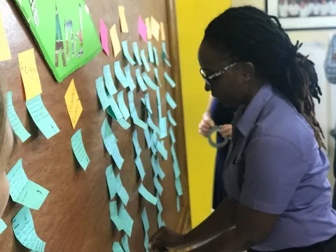Global Mission volunteers working in Jamaica