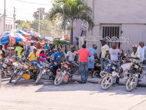 Men on Bikes in Haiti