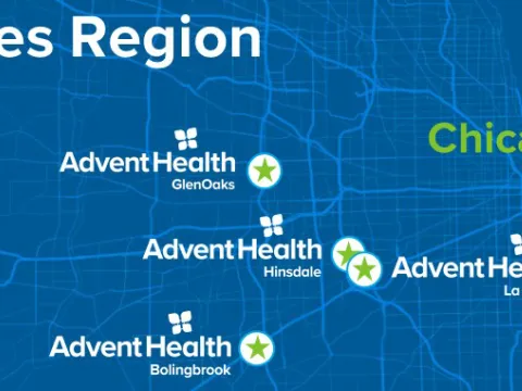 The national health care system will rebrand the hospitals AdventHealth Bolingbrook, AdventHealth GlenOaks, AdventHealth Hinsdale and AdventHealth La Grange. 